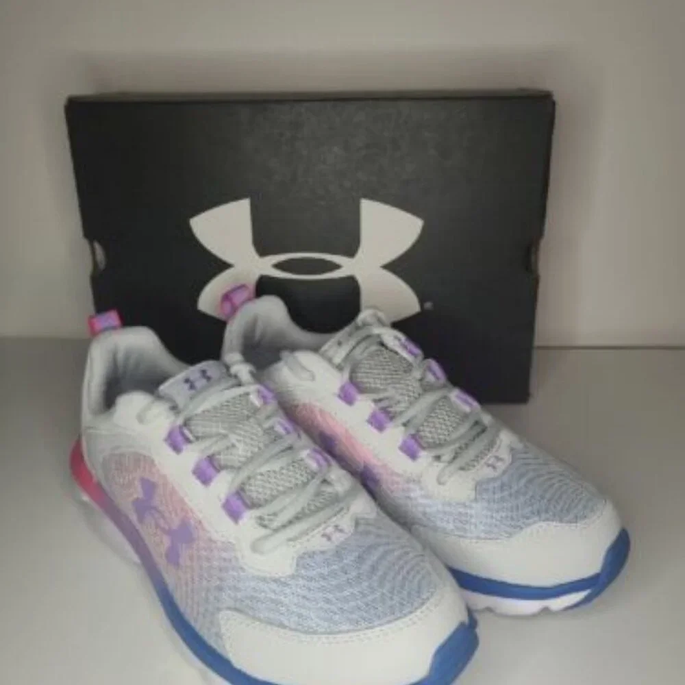 Under Armour UA GGS Assert 9 Girl's Running Shoes Youth Size 6Y 2E Wide New Gray